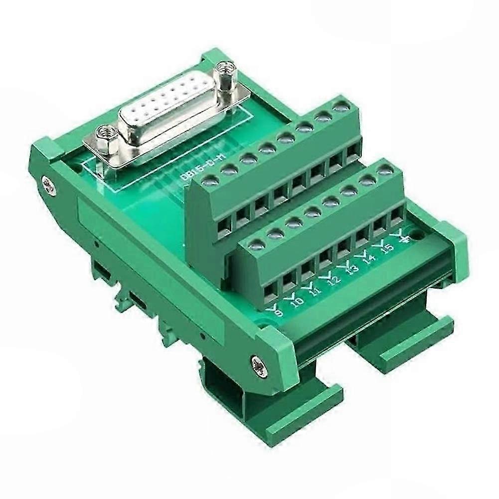Secure DB15 Signal Interface & Termination Terminal Panel Module | Female Connector Board for Repeaters