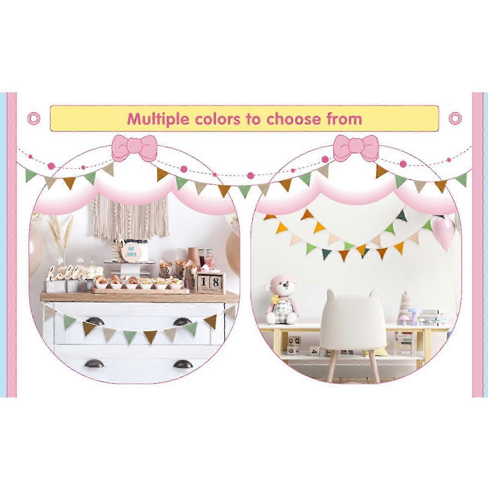 Soft Cotton Bunting Banner Triangular
