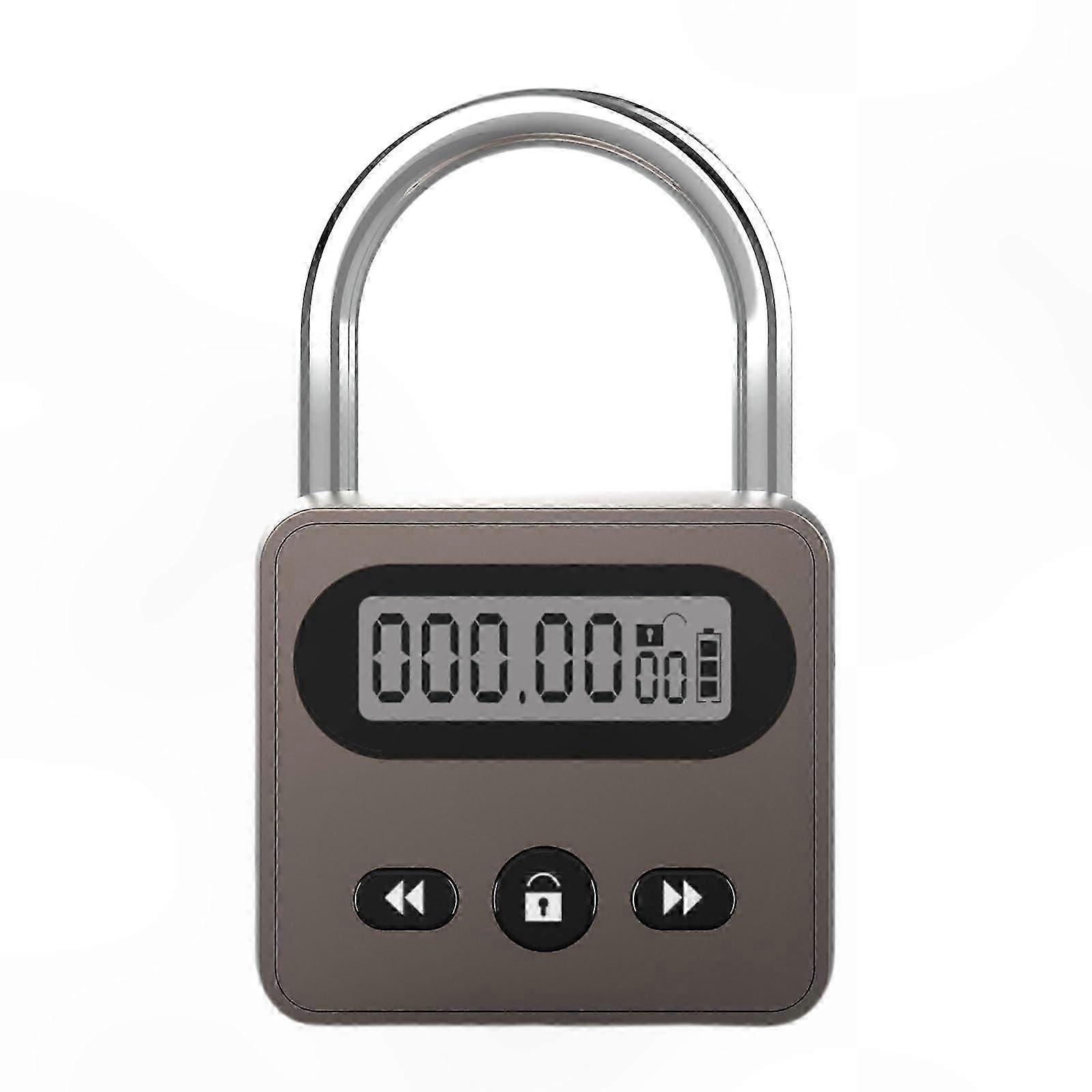 Stainless Steel Multi-Function Timer Lock with Backlit Display 999 Hours Intelligent Padlock Security Solution
