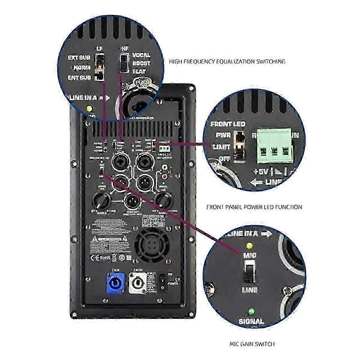 K12A Professional Digital Power Amplifier Module 1000W Active Class D