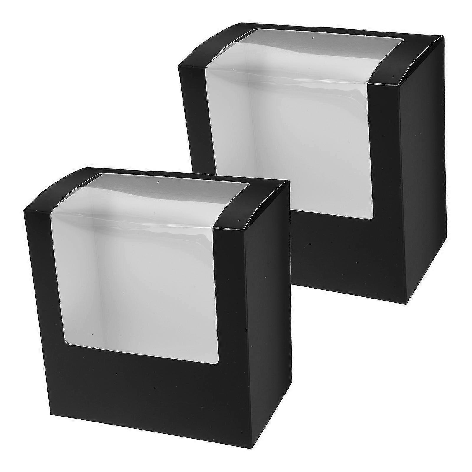Square Hat Storage Box With Clear Front