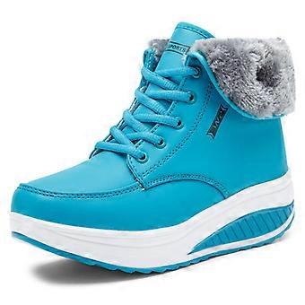 Stivali da neve da donna, stivaletti invernali caldi da donna, scarpe in cotone con pelliccia spessa, calzature da donna per attività all'aperto