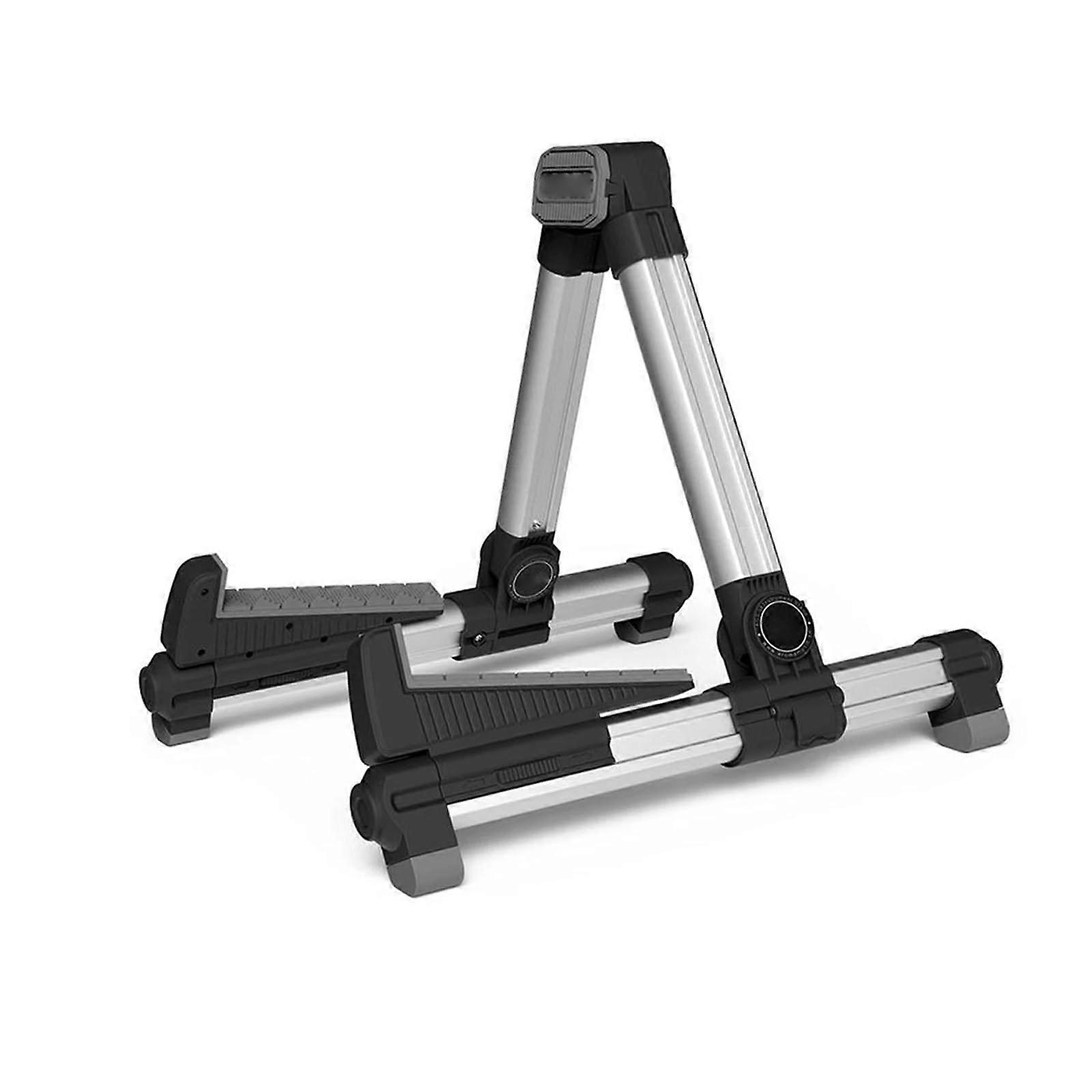 Foldable Adjustable A Frame Violin Stand Silvery Professional Clip Support Durable Construction