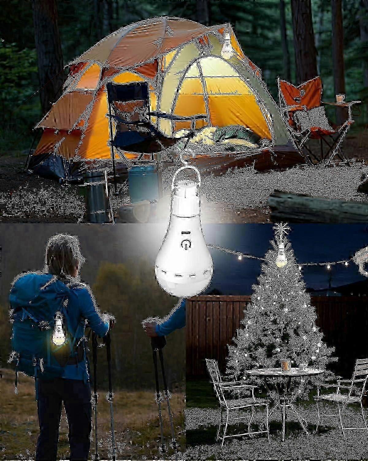 Remote Control USB Rechargeable Light Bulb with 3 Adjustable Color Settings