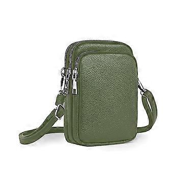Leather Crossbody Phone Bag for Women and Men, Small PU Cell Phone Purse with Card Holder, Fits up to 7.5' Smartphones