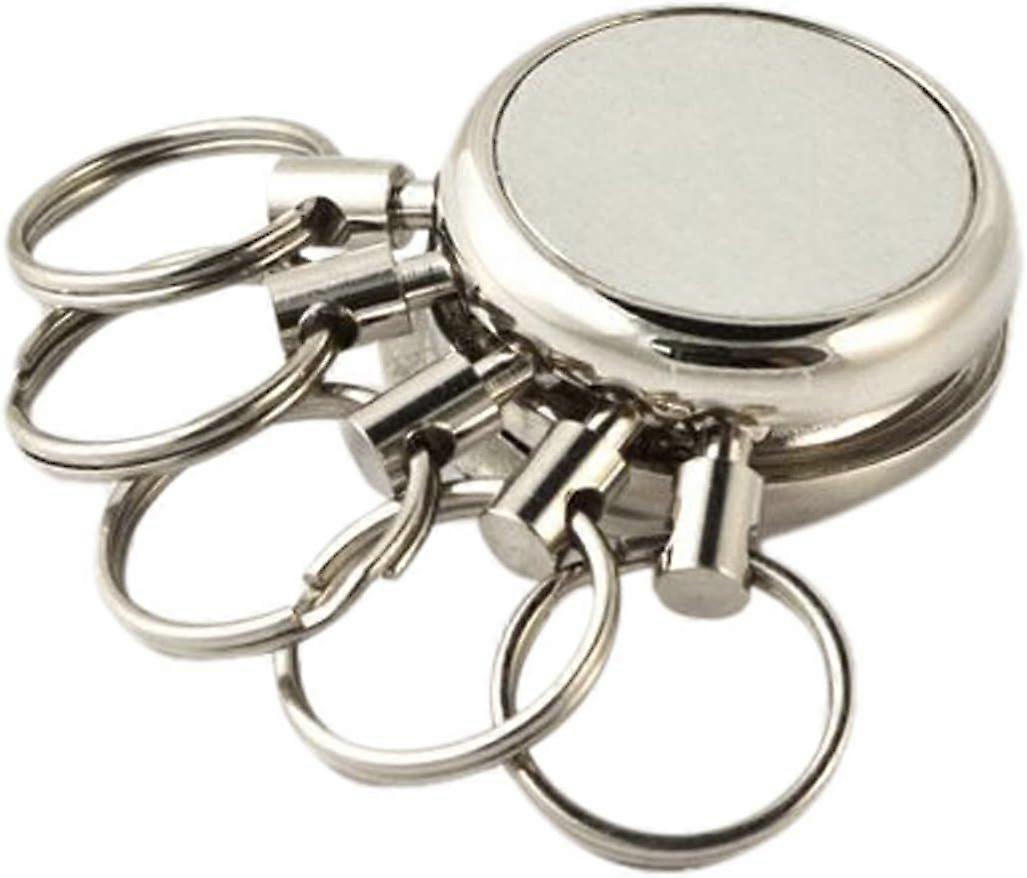 Key Spider Key Chain Accessory with 5 Split Rings, Chrome Finish