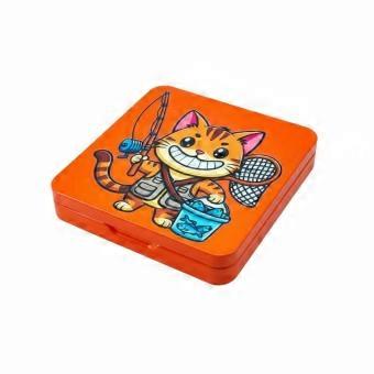 Feline Pattern Fly Box Portable Fly Fishing Box Lightweight for Fishermen