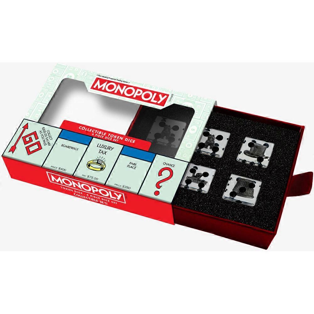 Monopoly Oversized 22mm Dice and Token Set for Classic Fun Tabletop Games