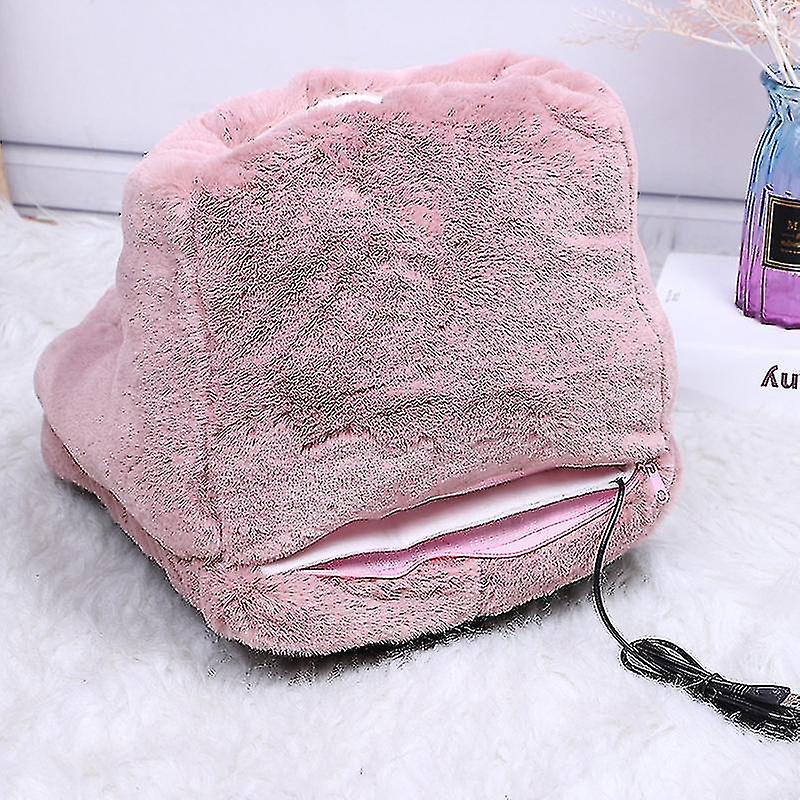 Electric Heated Foot Warmer With Heating Pad And Timing Function,pink