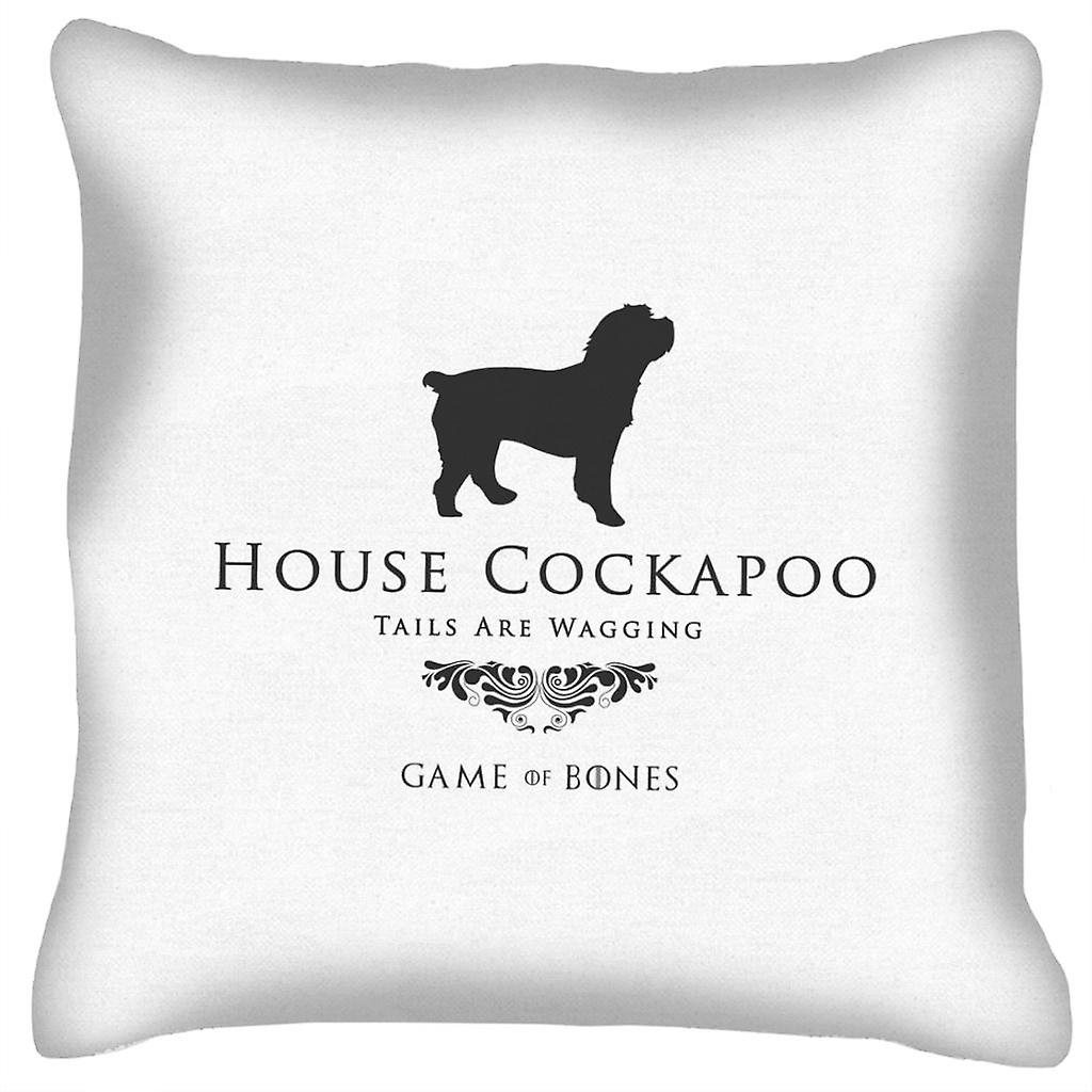 Game Of Bones House Cockapoo Parody Cushion
