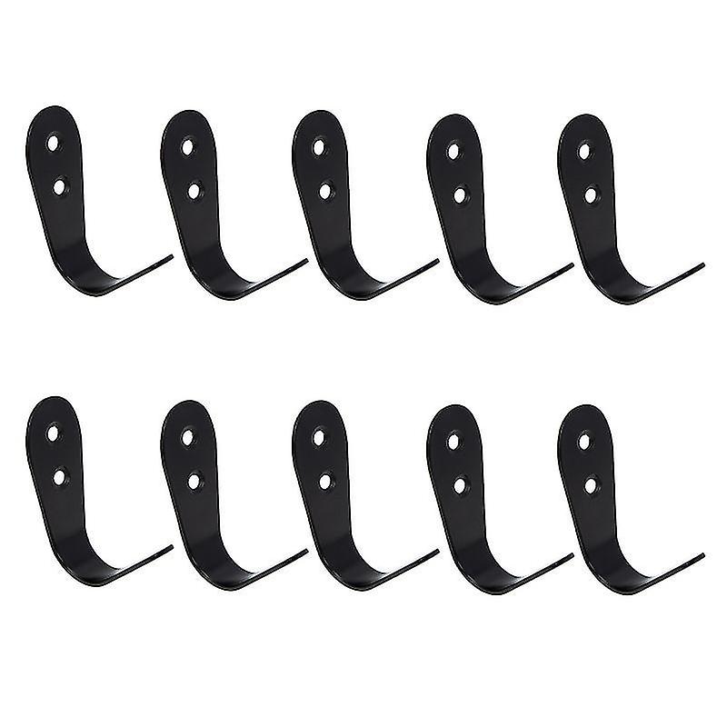 6.8X3.2cm Black Utility Hooks 10 Sets Durable Matte Wall Hanging Hook Matte Wall Hook U-shaped Hangi