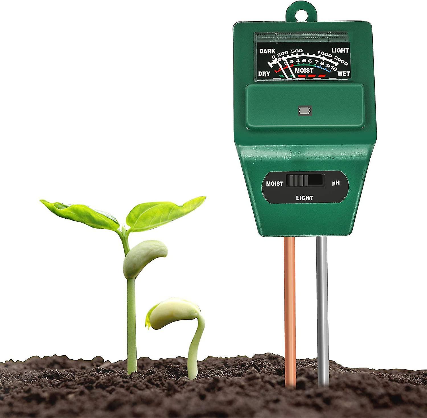 Soil Tester, 3 In 1 Moisture/light/ph Acidity Measurement Tester, Soil Water Monitoring Hygrometer F