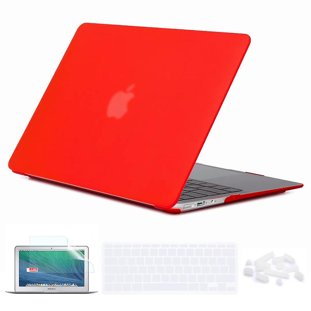 Capa De Teclado Vermelho Fosco Protetor De Tela Para Laptop Macbook Air 11 Polegadas A1370/a1465
