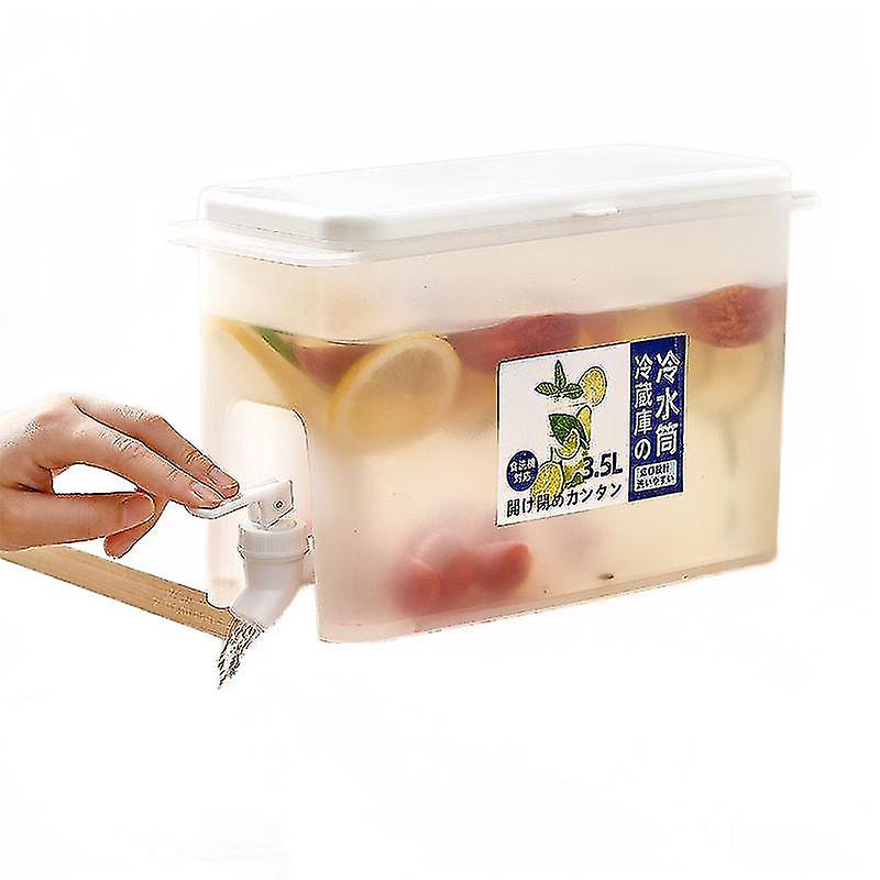 3.5l Water Jug With Faucet Cold Water Bottle Kettle Teapot Lemon Juice Jugs Kitchen Drinkware