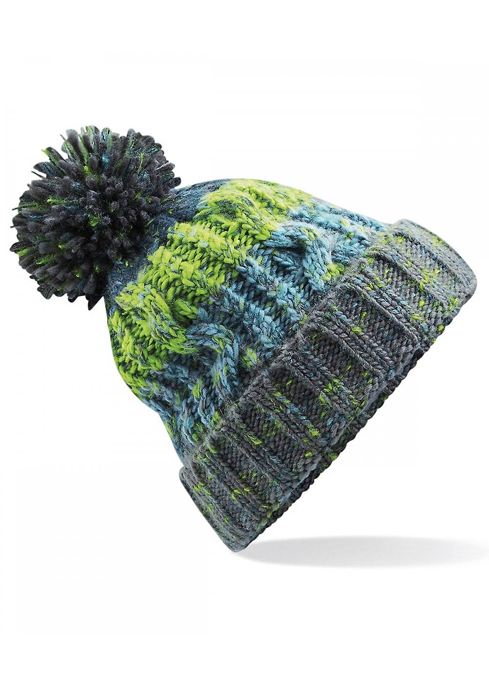 Men's Beechfield Corkscrew Pom Pom Beanie B486