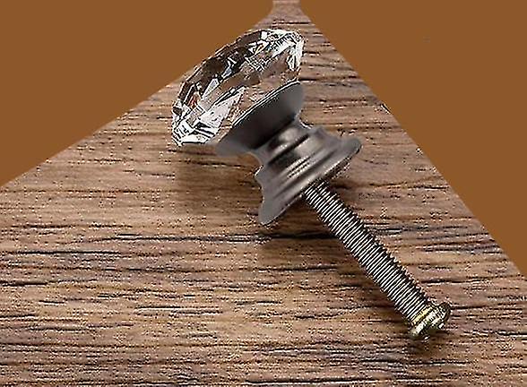 20Mm Gray Base 30mm Diamond Shape Crystal Glass Knobs For Cupboard pulls Drawer kitchen