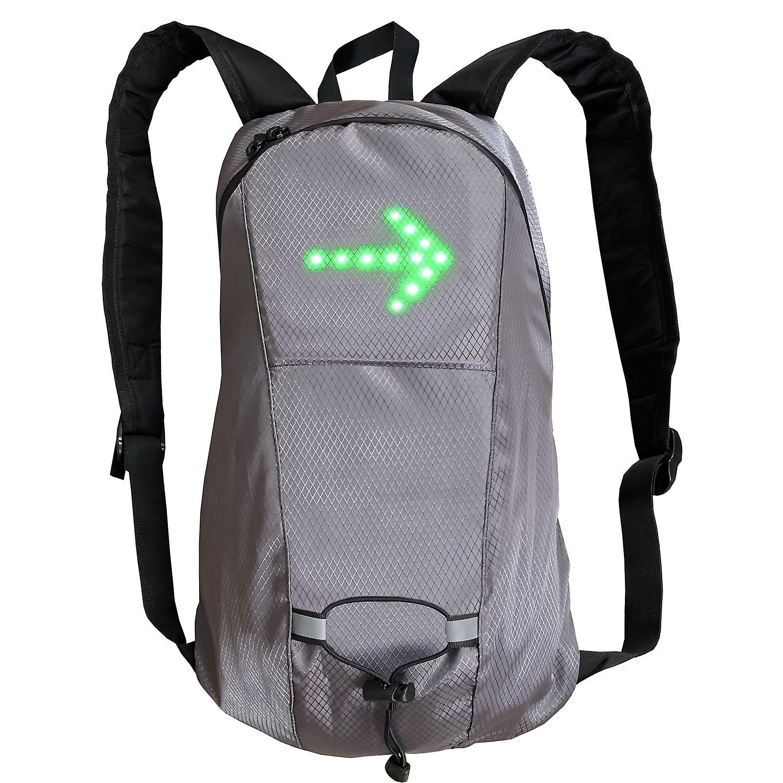 Wireless LED Signal Light Direction Indicator USB Rechargeable LED Turn Signal Backpack Attached