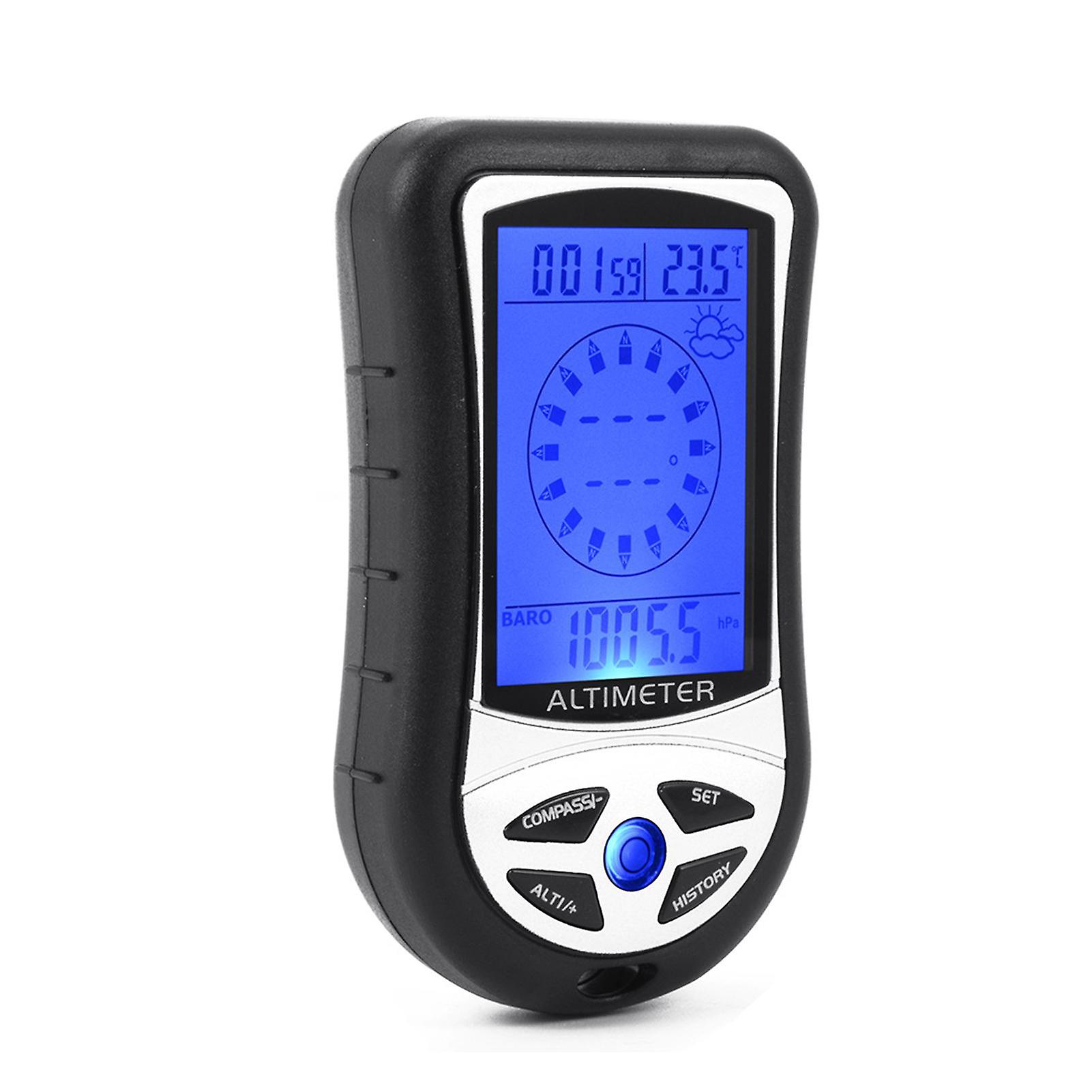 8-in-1 multifunctionele elektronische hoogtemeter barometer LCD digitale kompas thermometer draagbare