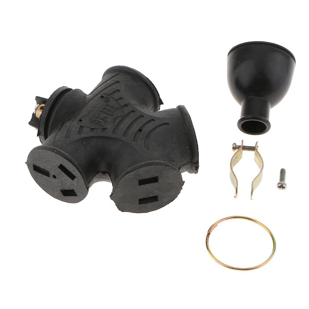 4 Plug Grounded Outlet Extender Surge Protector Grounded Adapter