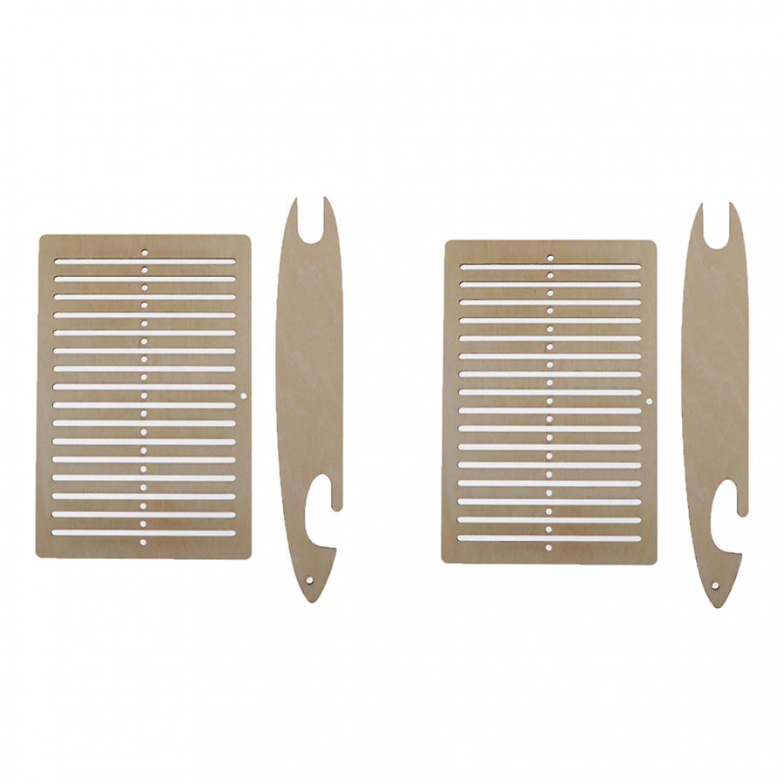 Sett tradisjonell DIY trehåndvevmaskin Veving Strikkevevstolverktøy