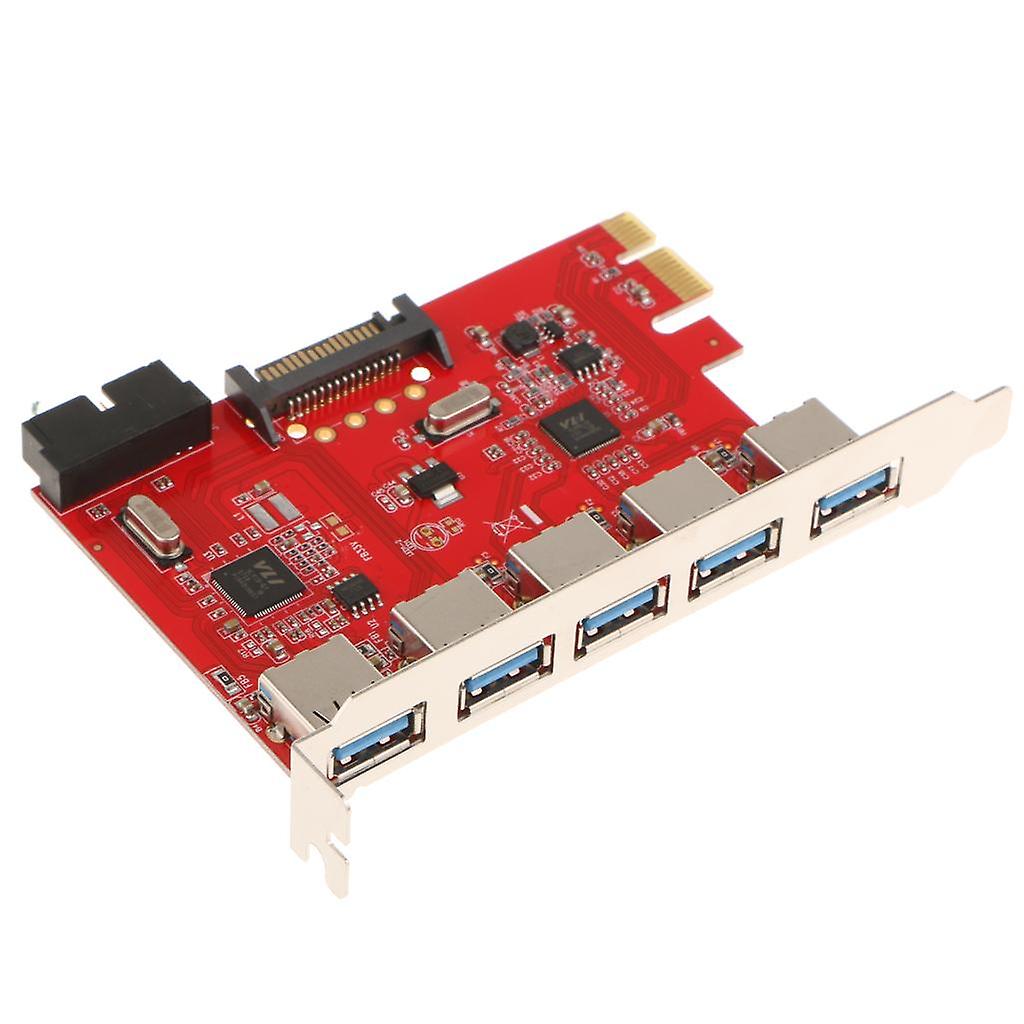 PCI-E to USB 3.0 5-Port PCI Express Expansion Card with 20 pin for Desktop