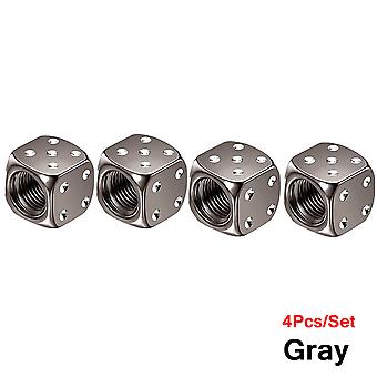 4pcs / set Alluminio Car Truck Motocycle Bike Dice Wheel Stem Tyre Tire Wheel Stem Air Valve Dust Cap Cover