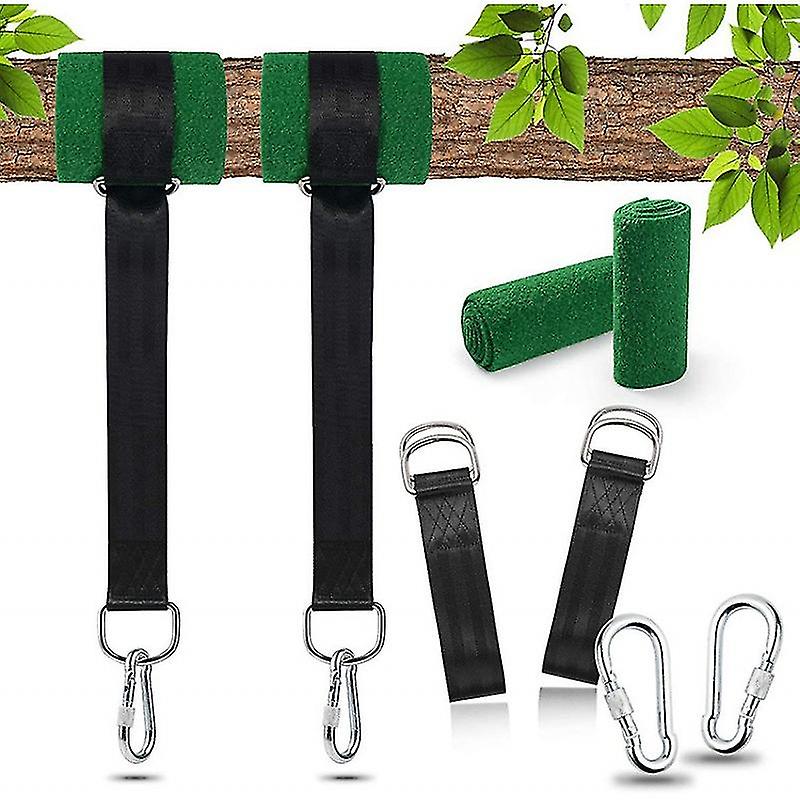 Hammock Ultra Resistant To Heavy Straps Suspension 150cm With D-ring - Two Carabiner Hooks - Max Load 500kg, Attachment Ropes For Garden Swing