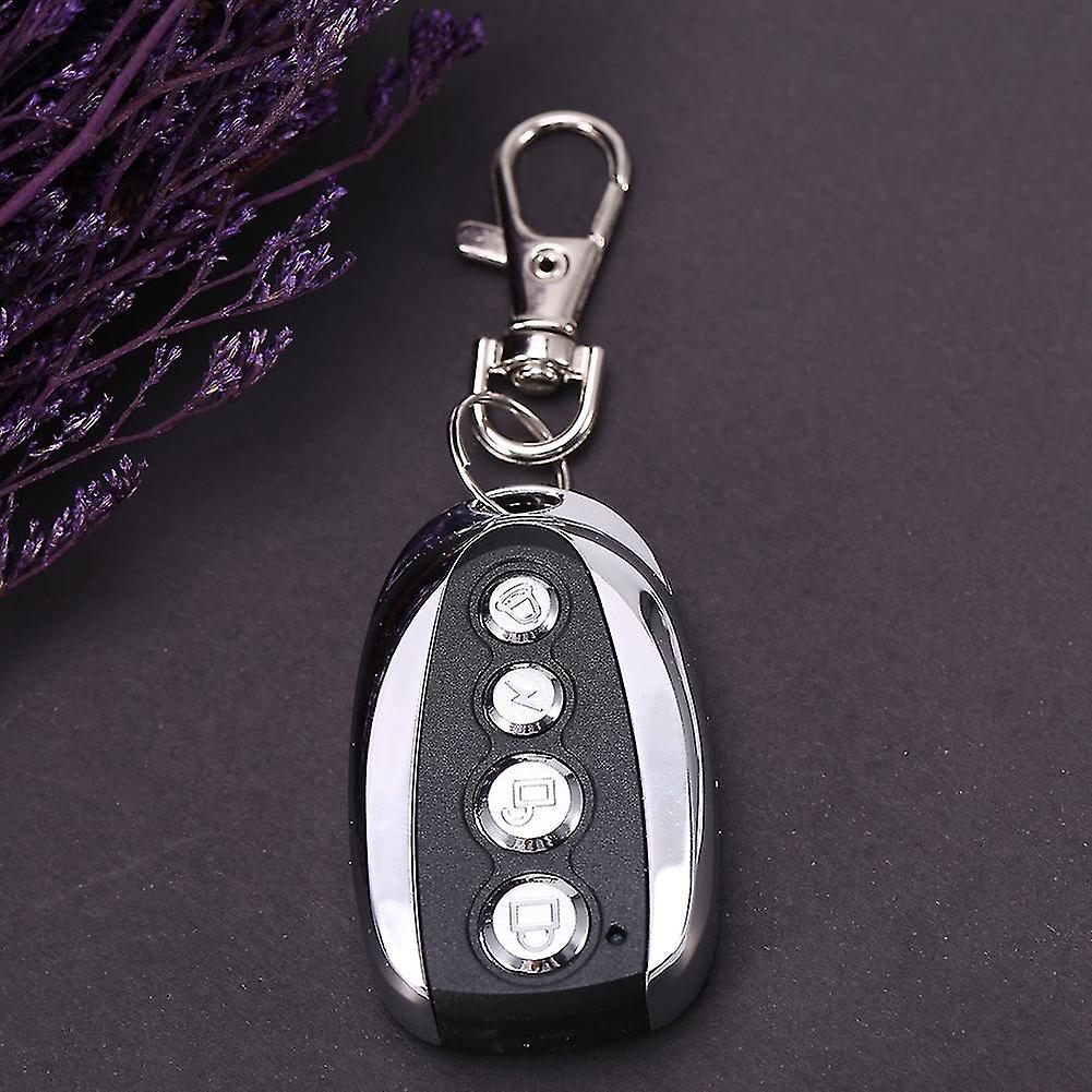 433MHz Universal Clone Remote Key Fob, 4 Buttons, 5.3x3.3x1.3cm Black