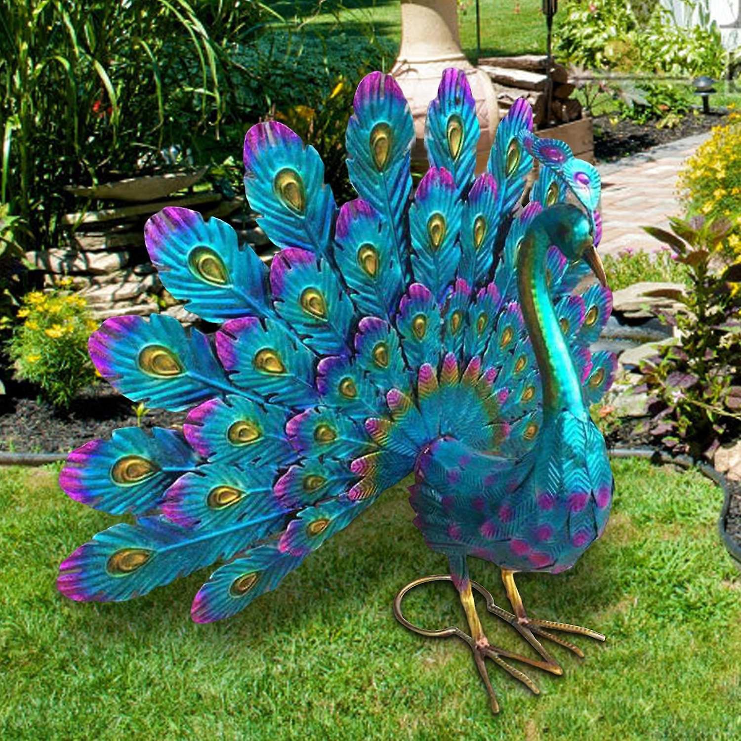Peacock Statue Stable Base Weather-Resistant Rust-Proof Anti-oxidation ...