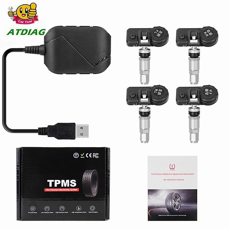 Android Tpms For Car Radio Dvd Player Tire Pressure Monitoring System Spare Tyre Internal External Sensor Usb Tmps