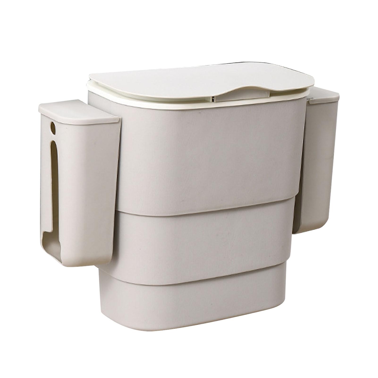 Hanging trash can with lid suitable for kitchen cabinet bathroom