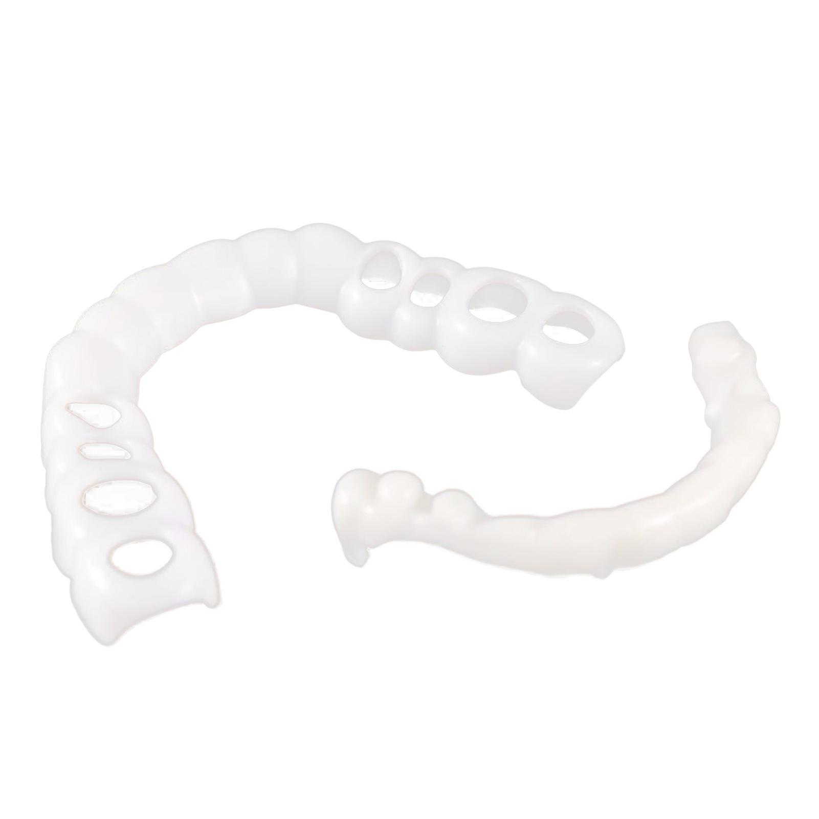 Pack White Easy Clean Artificial Dentures Instant Dental Veneers for Confidence