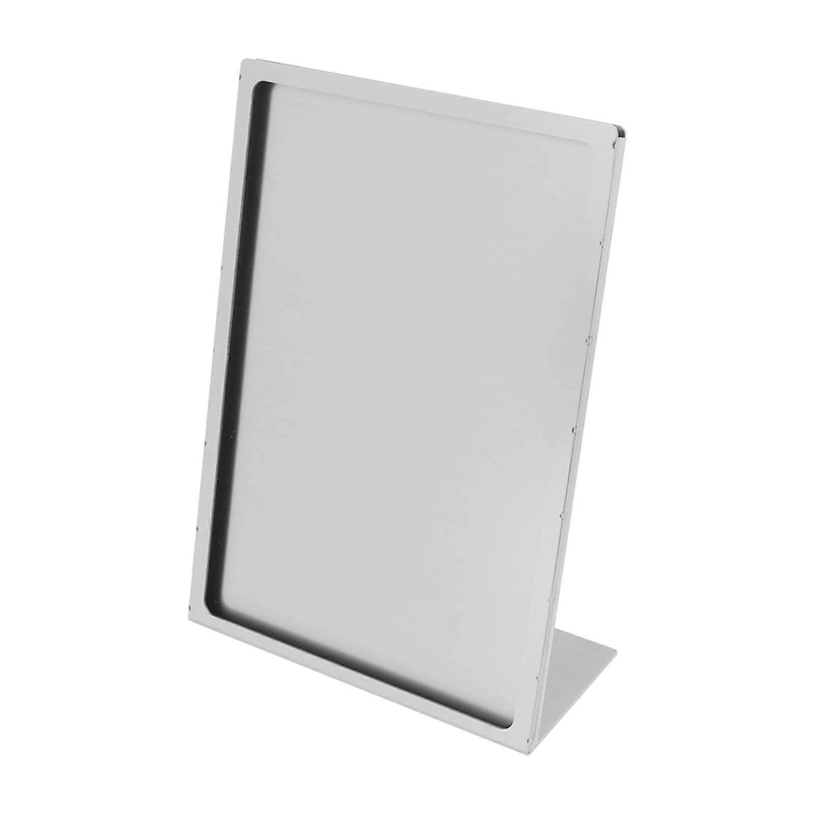 Stainless Steel Vertical Sign Holder - Tabletop Menu Display Stand for Hotel and Restaurant Use - Menu Display Solution