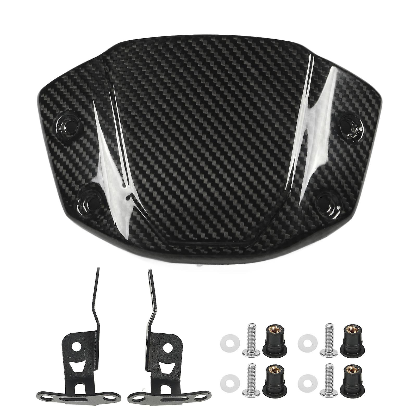 Motorcycle Front Windshield Windscreen Glossy Carbon Fiber Airflow Wind Deflector Shield Protector for CB1000R 2019 to 2023
