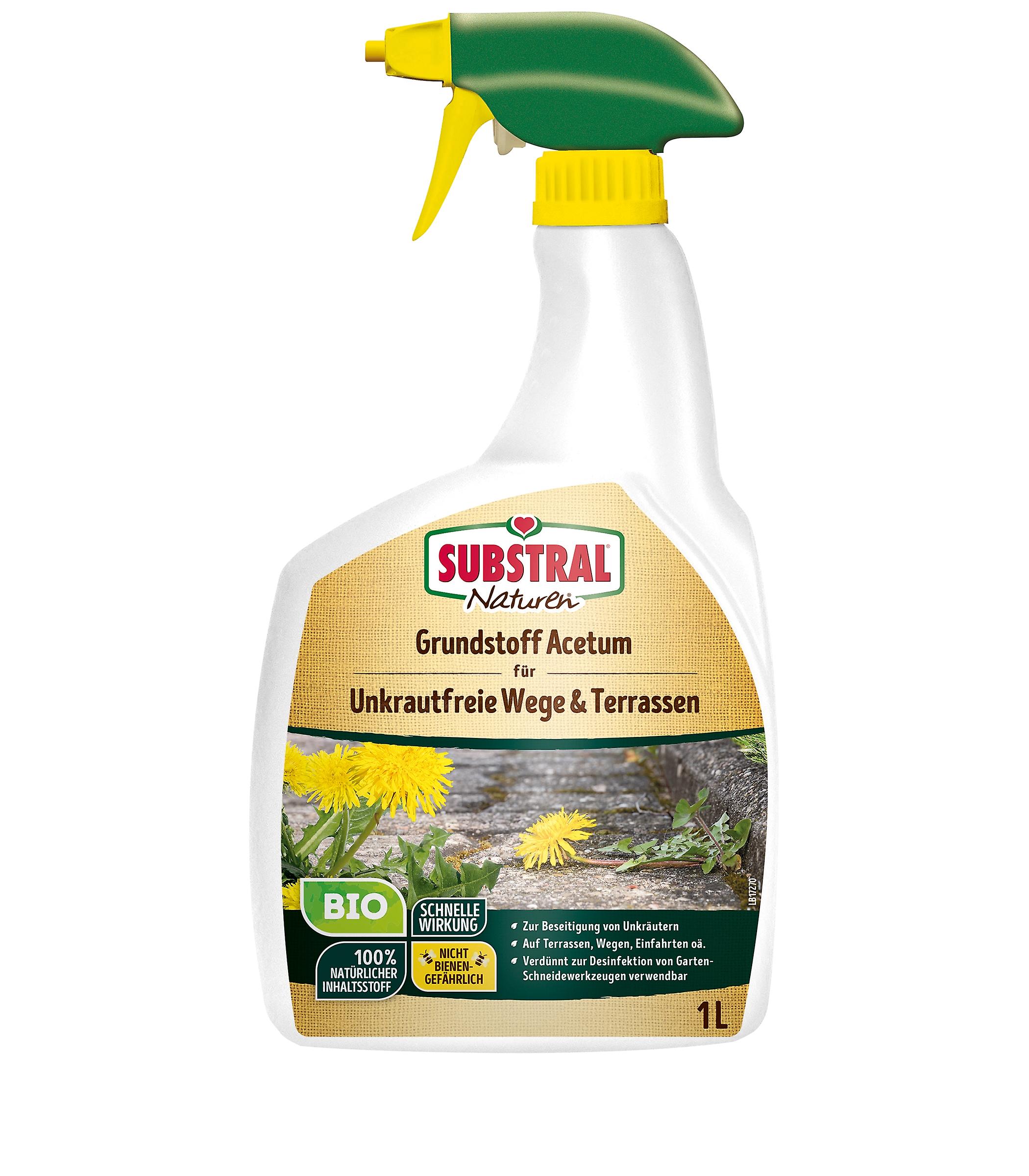 SUBSTRAL® Naturen® المكون الأساسي Acetum إزالة الأعشاب العضوية ، زجاجة رذاذ 1 لتر