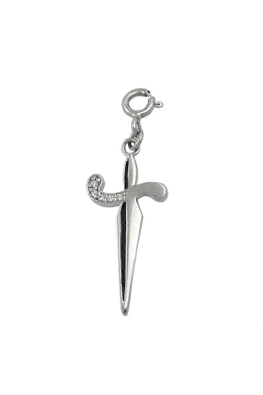 Pendant Sword With Zirconias Silver 925 - Gl93406