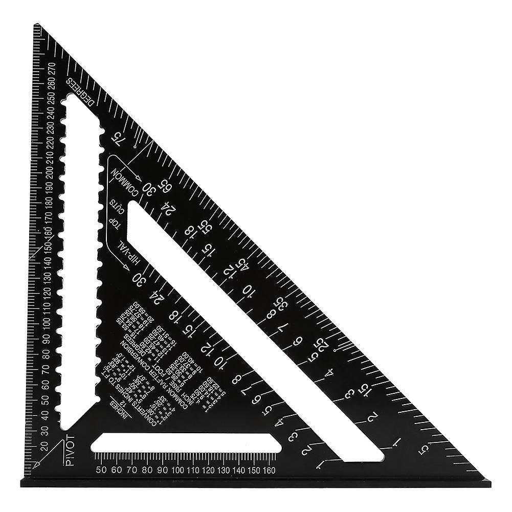 Aluminum Alloy Triangle Shape Square Ruler for Precision Measuring, 12-Inch Carpenter Tool with Accurate Measurements