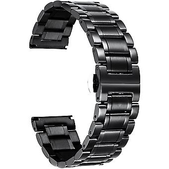 Stainless Steel Watch Bands with Straight &amp; Curved End 5 Color(Gold, Sliver, Black, Rose Gold, Gold-Silver Two Tone)  Size(18mm) Valentine Gifts_H