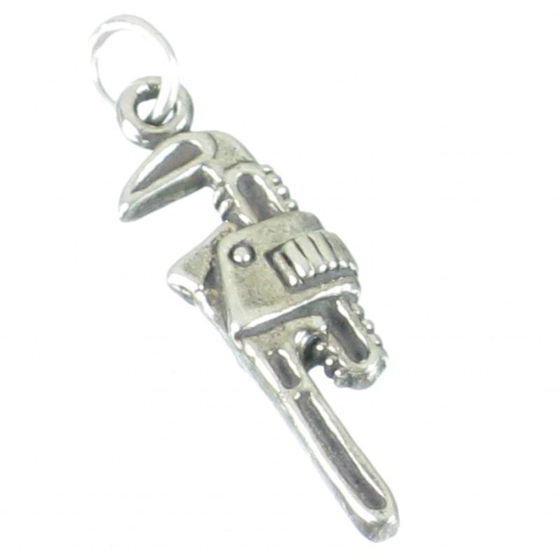 Wrench Sterling Silver Charm .925 X 1 Monkey Wrenches Charms
