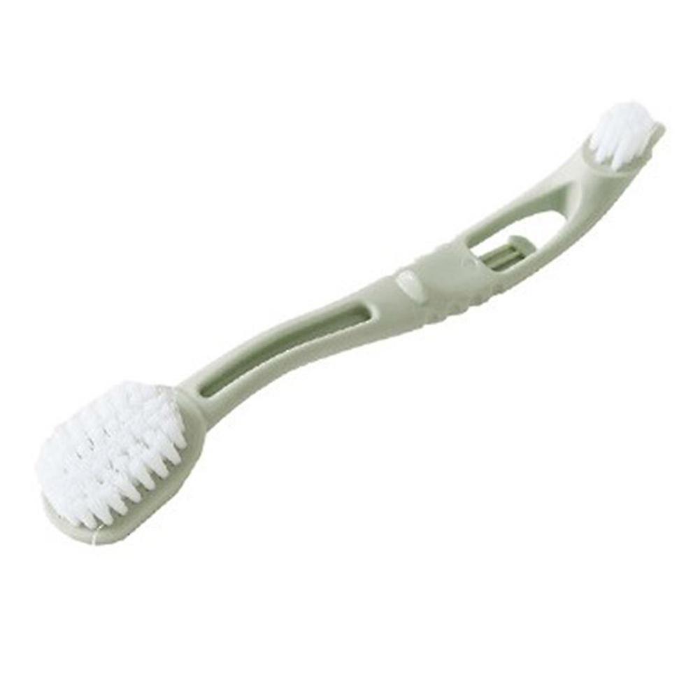Green Double Ends Household Brush for Multi Use Cleaning C Shoes, Window, Wall, Tile
