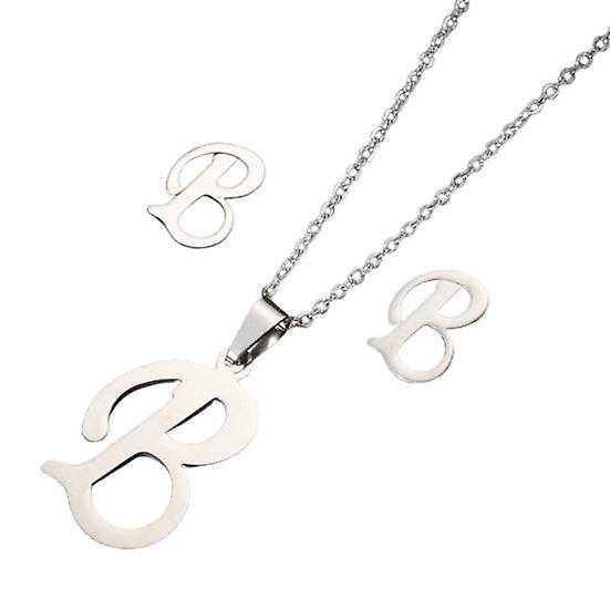 Useful Initial Necklace Eco-friendly 26 Letter Necklaces Ear Stud