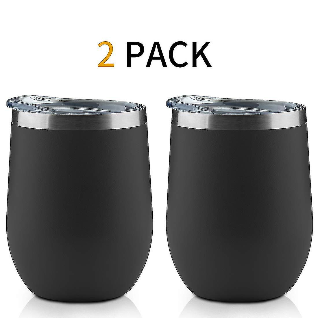 Edelstahl Weinbecher mit Deckel, 12 oz