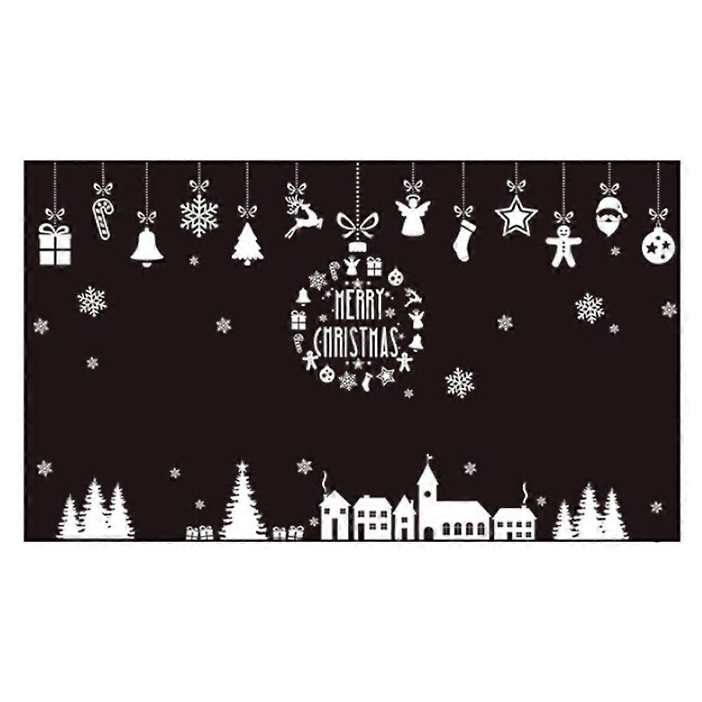 Christmas Element Pattern Snowflake Self Adhesive Removable Decorative Sticker For Home Office