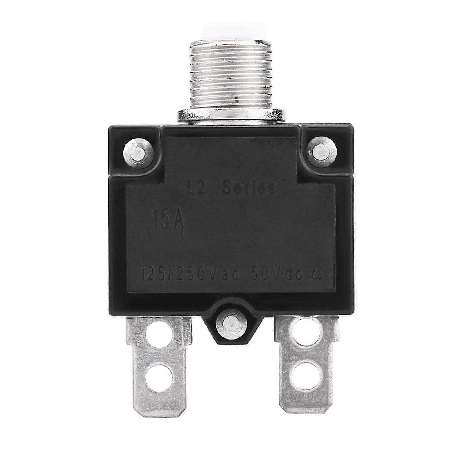 15A 125/250V Reset Thermal Switch Circuit Breaker Overcurrent Overload Protector for Generator