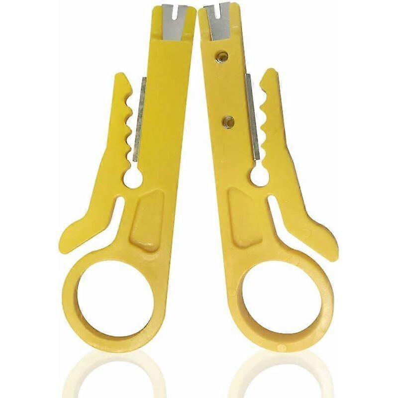 Portable Wire Stripper Crimper Knife Mini Pliers Crimping Tool Multi-Tool Wire Stripper Cutter,2Pcs