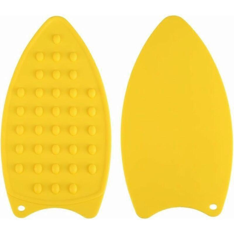 2pcs Ironing Rest Mat, Heat Resistant Non-Slip Silicone Ironing Board Mat(Yellow)