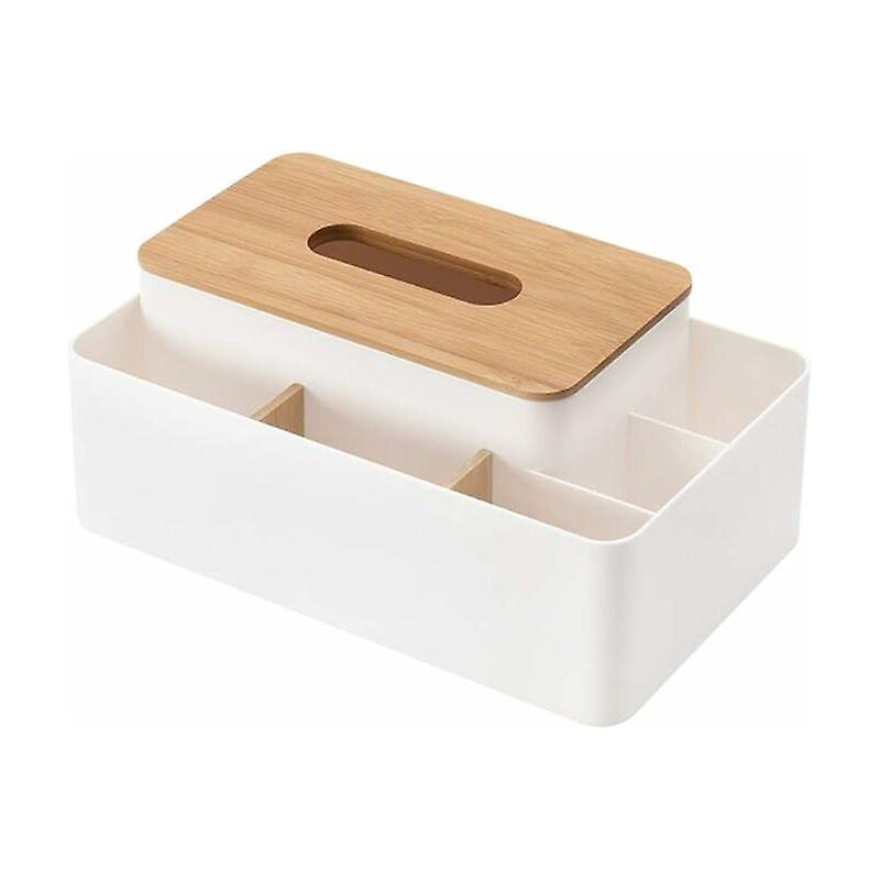 Multifunctional Rectangular Tissue Box for Dining Room Kitchen Dresser and Home Decor Elegant White-