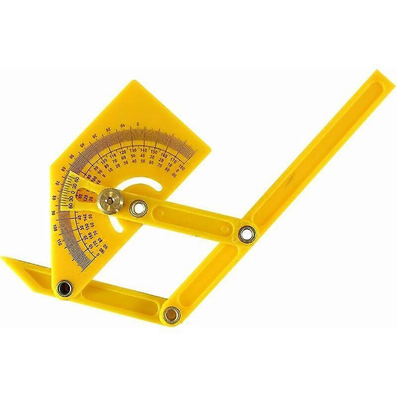 Multifunctional Protractor Angle Finder Straight Ruler Curved Scale Plastic Woodworking Angle Foldable High Precision Measuring Tool