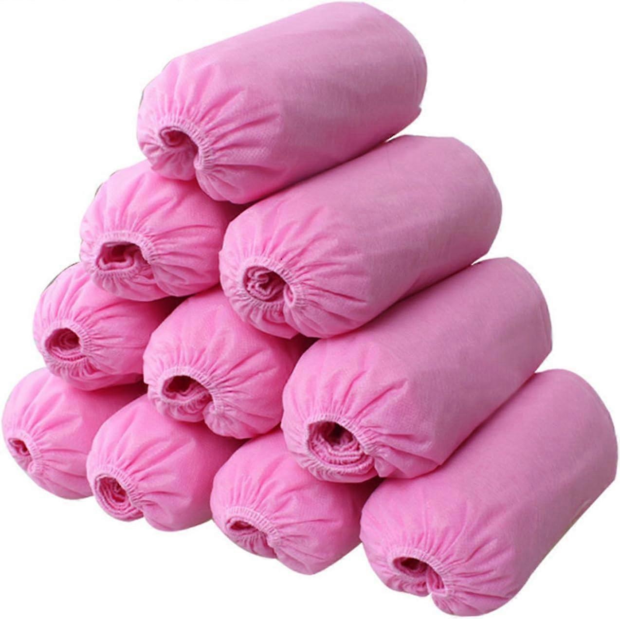 100 Pieces Disposable Shoe Covers Overcoat Shoe Covers, Disposable Nonwovenspink