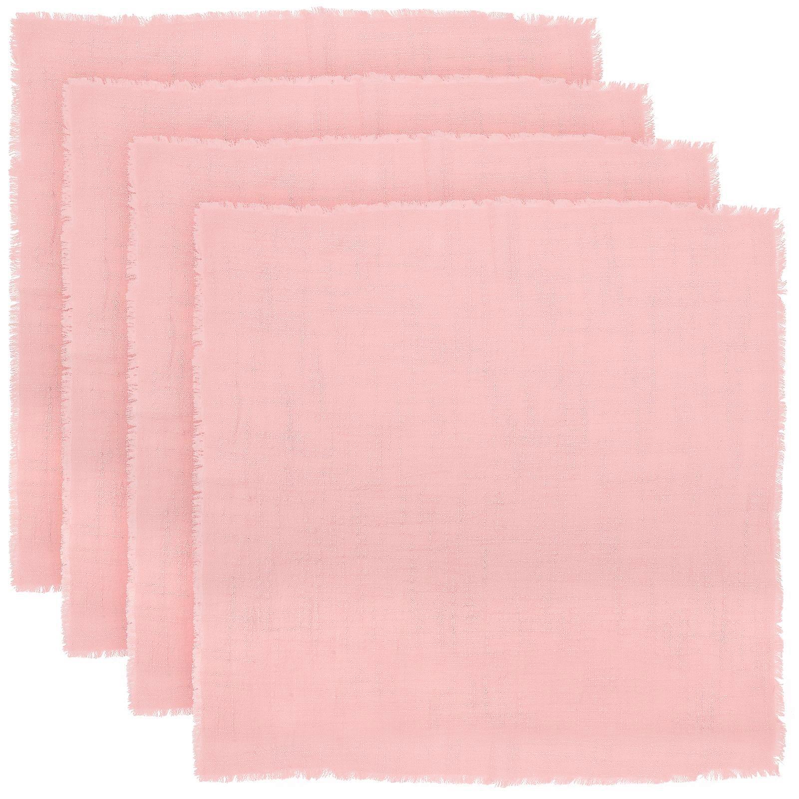 4 Pcs Serviettes De Dîner En Lin De Coton Serviettes De Table Carrées Serviettes De Restaurant Occidental Serviettes De Cuisine D’intérieur Serviettes